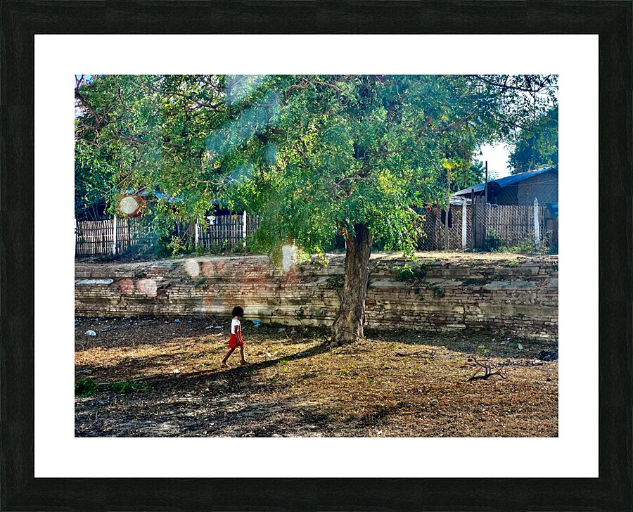 The Little Girl and the Tree Picture Frame print