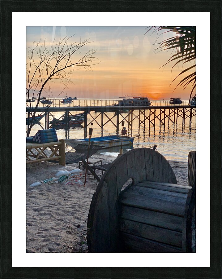 Sunset From the Beach Picture Frame print