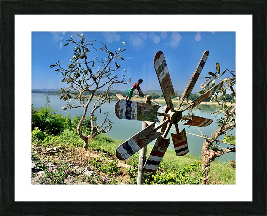Fan by the Mekong River Picture Frame print