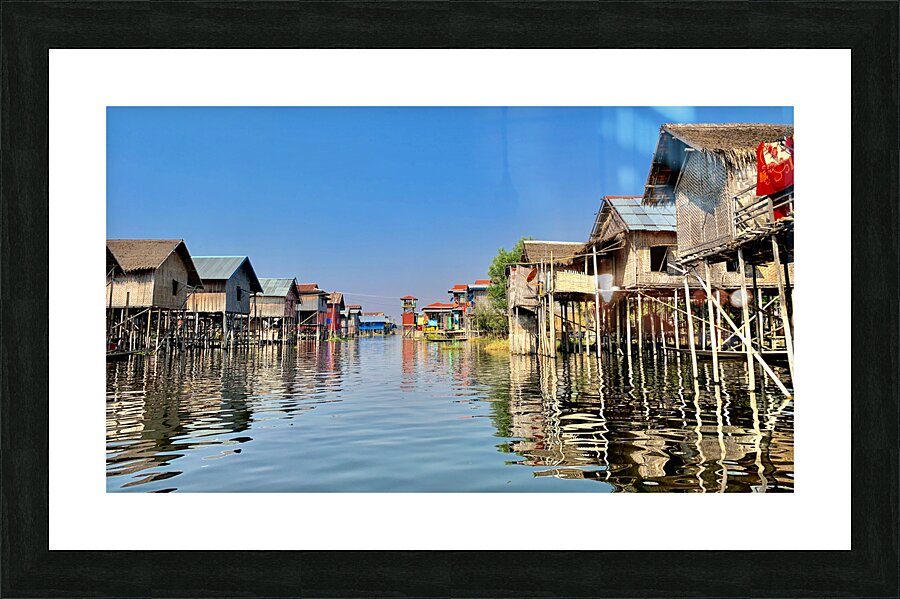 Inle Lake Reflections 4 Picture Frame print