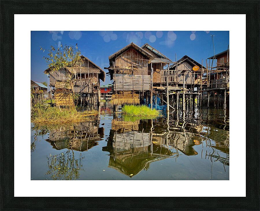 Inle Lake Reflections Picture Frame print