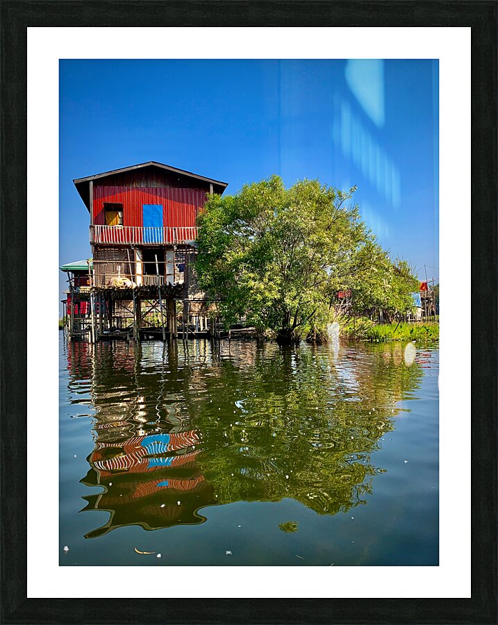 Inle Lake Reflections 2 Picture Frame print