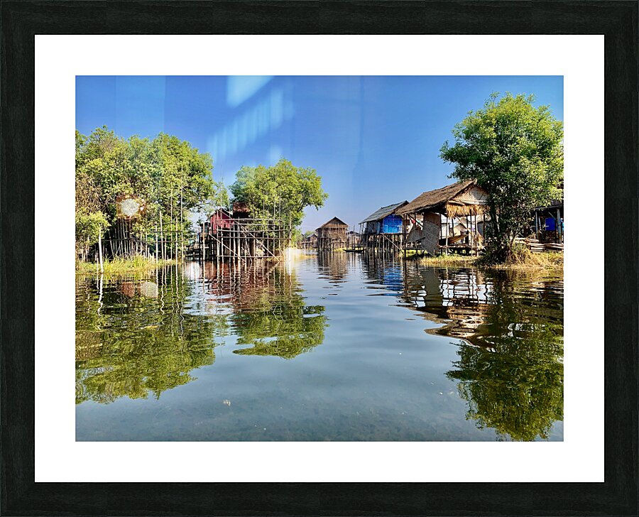 Inle Lake Reflections 3 Picture Frame print