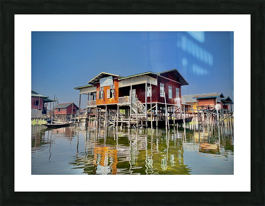 Inle Lake Reflections 5 Picture Frame print