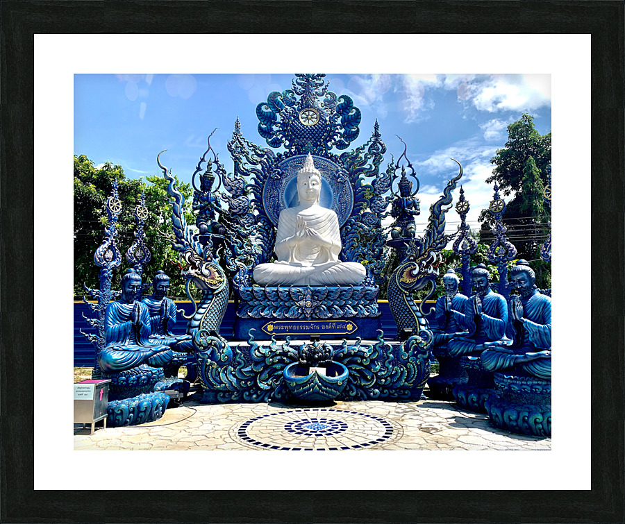 Wat Rong Suea Ten Blue Temple 1 Picture Frame print
