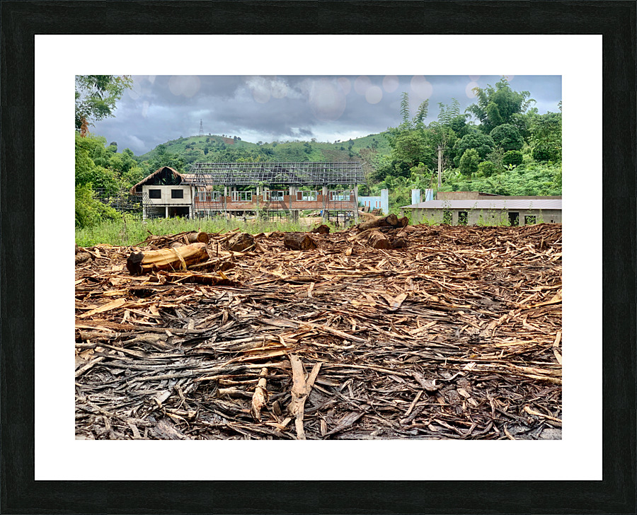 Fading Wood Picture Frame print