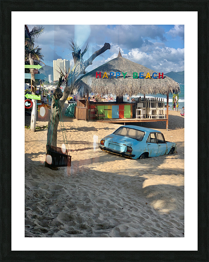 Car in the Sand Picture Frame print