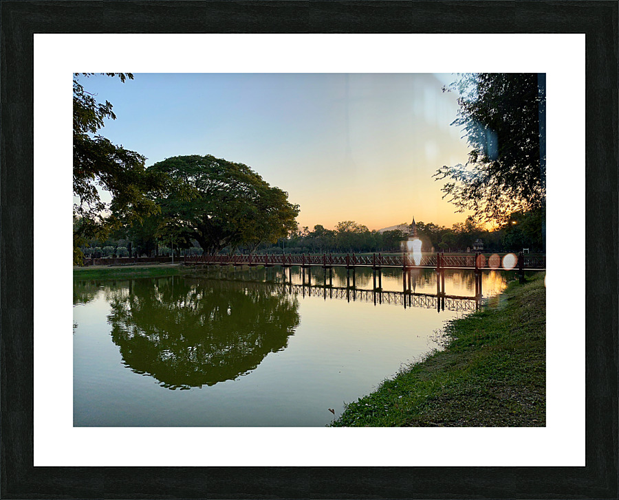 Nice Tree Reflection on the Lake Picture Frame print