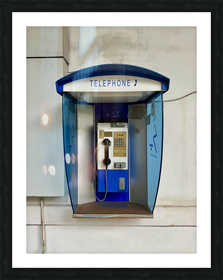Old Payphone Picture Frame print