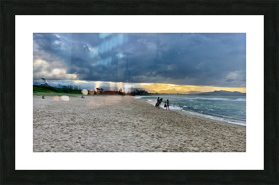 Sun Peaking Through a Dark Sky 1 Picture Frame print