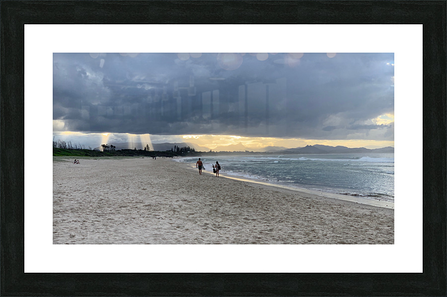 Sun Peaking Through a Dark Sky 2 Picture Frame print