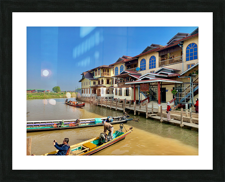 Inle Lake Shops Picture Frame print