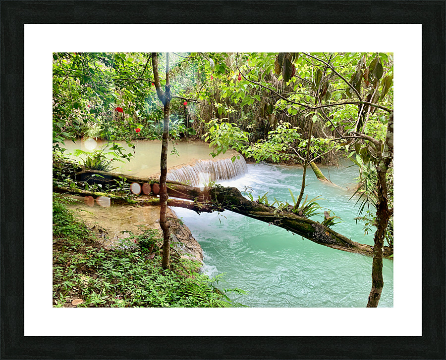 Kuang Si Waterfalls 4 Picture Frame print