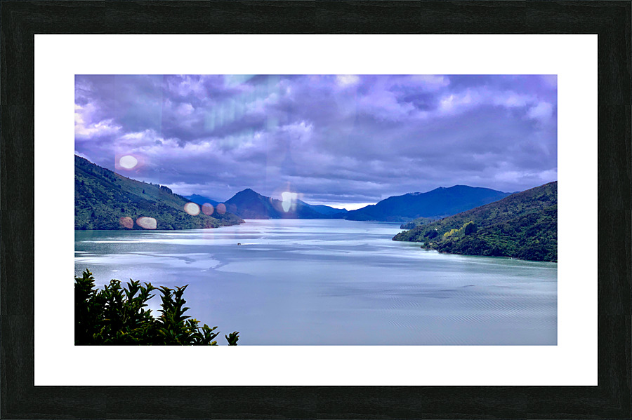 Grey Sky Over the Lake Picture Frame print