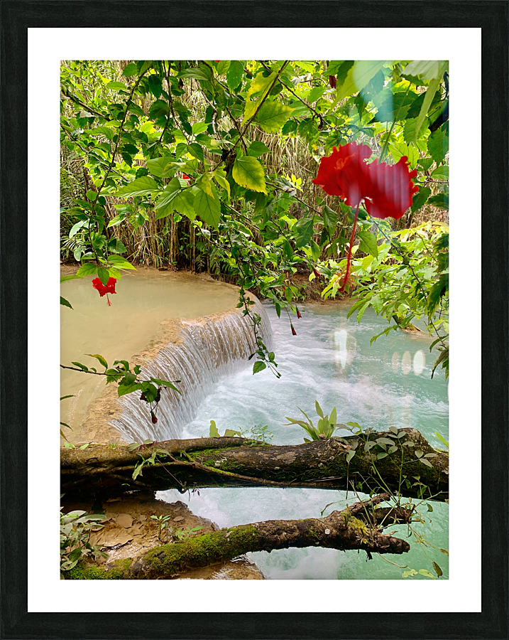 Kuang Si Waterfalls 3 Picture Frame print