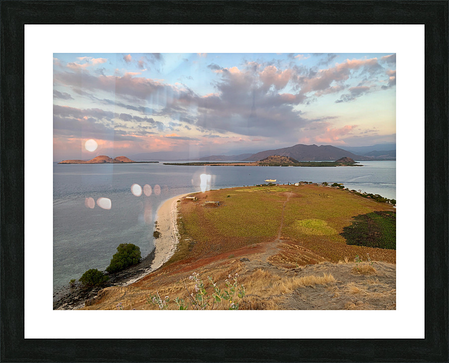 Rounded Beach Picture Frame print