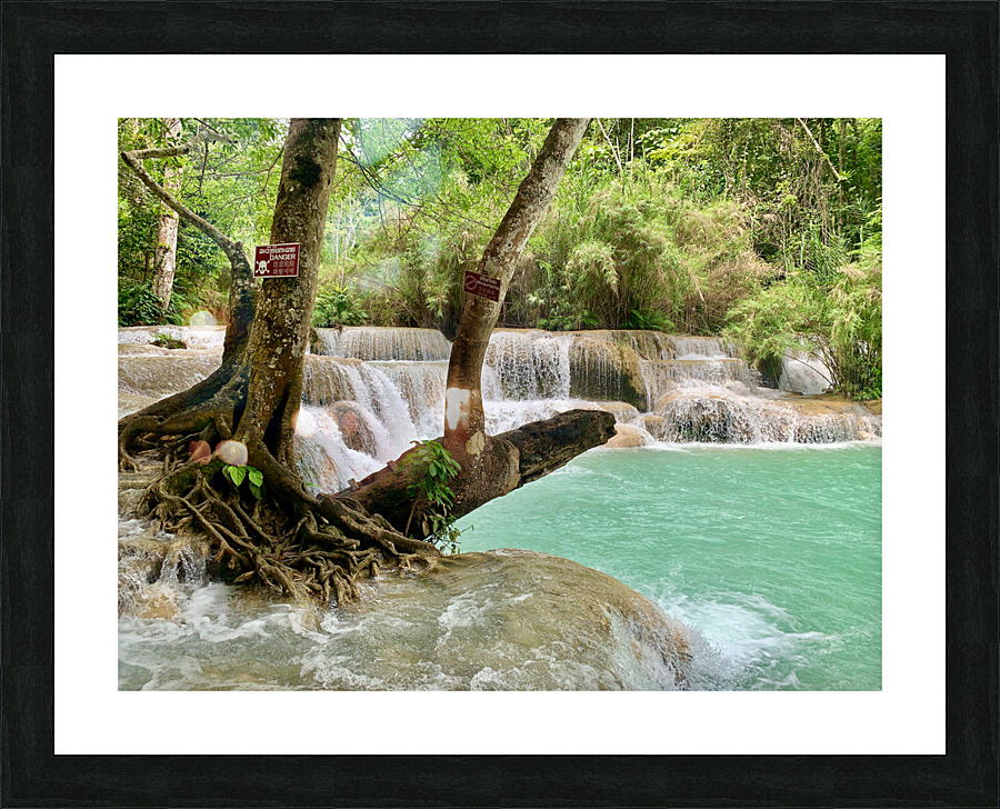 Kuang Si Waterfalls 6 Picture Frame print