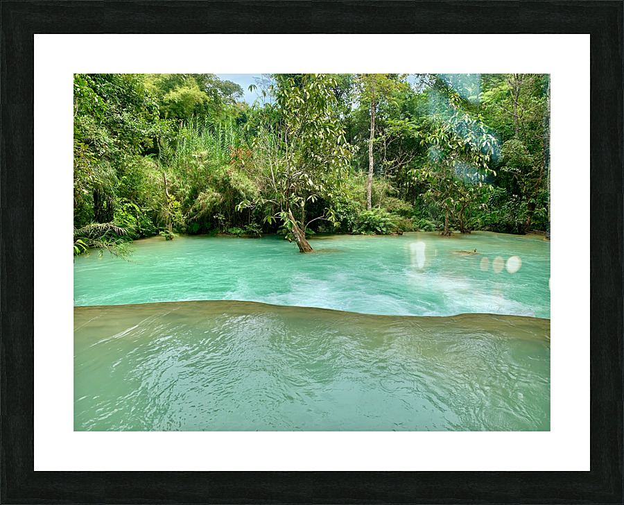 Kuang Si Waterfalls 7 Picture Frame print