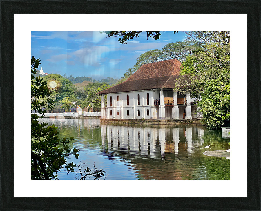 Ulupen Geya on Kandy Lake 2 Picture Frame print