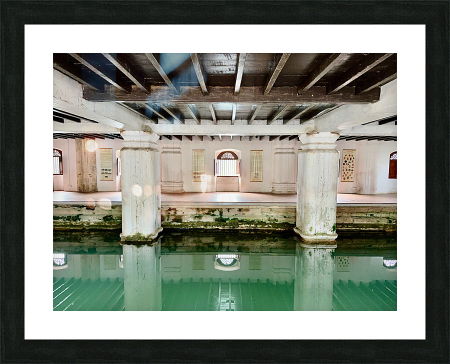 Ulupen Geya Kandy Lake Inside Reflection Picture Frame print