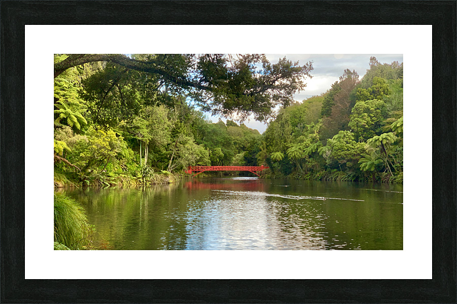 The Red Bridge Picture Frame print