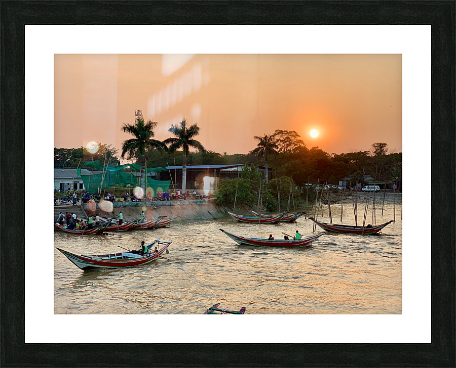 Sunset for the Boatmen Picture Frame print
