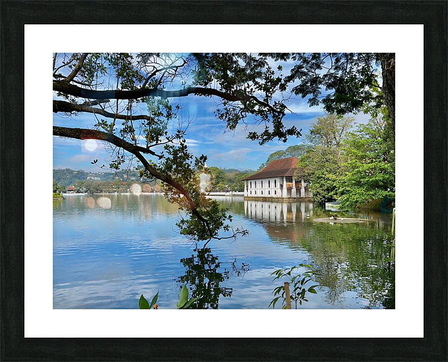 Ulupen Geya on Kandy Lake 1 Picture Frame print
