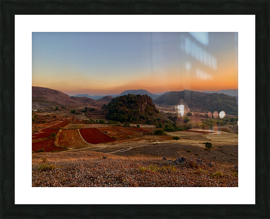Earth Tones Sunset Picture Frame print