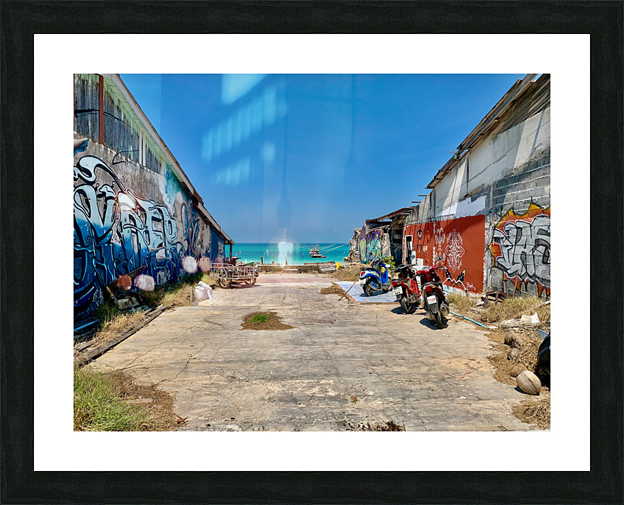 Graffiti Beach Picture Frame print