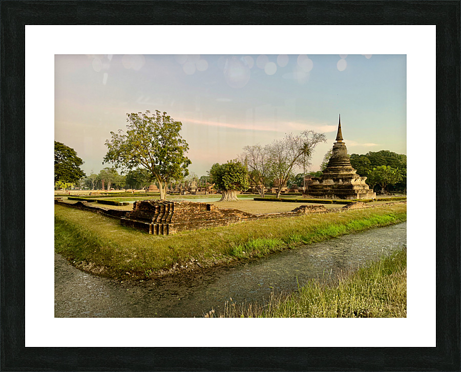 Temple by the Stream Picture Frame print