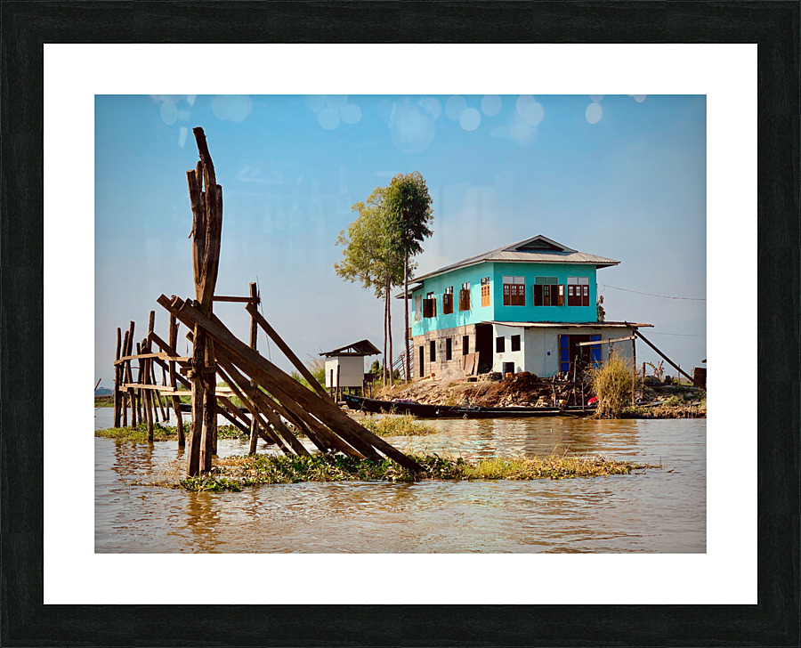 Inle Lake House Picture Frame print