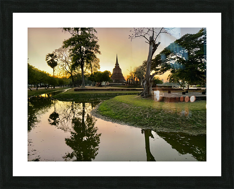 Sunset at the Temple Picture Frame print