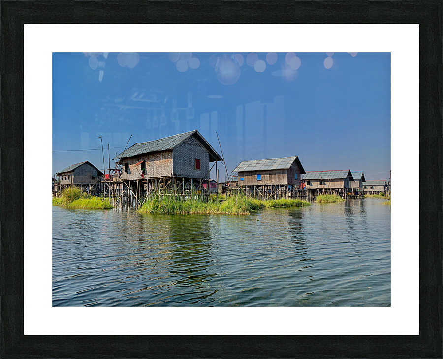 Inle Lake Houses Picture Frame print