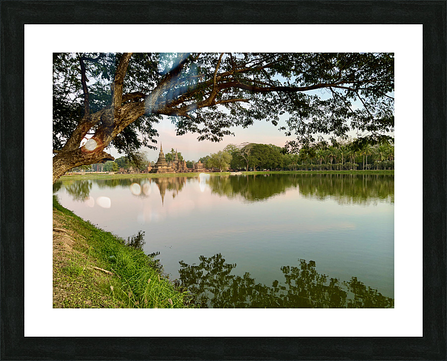 Temple Reflections Picture Frame print