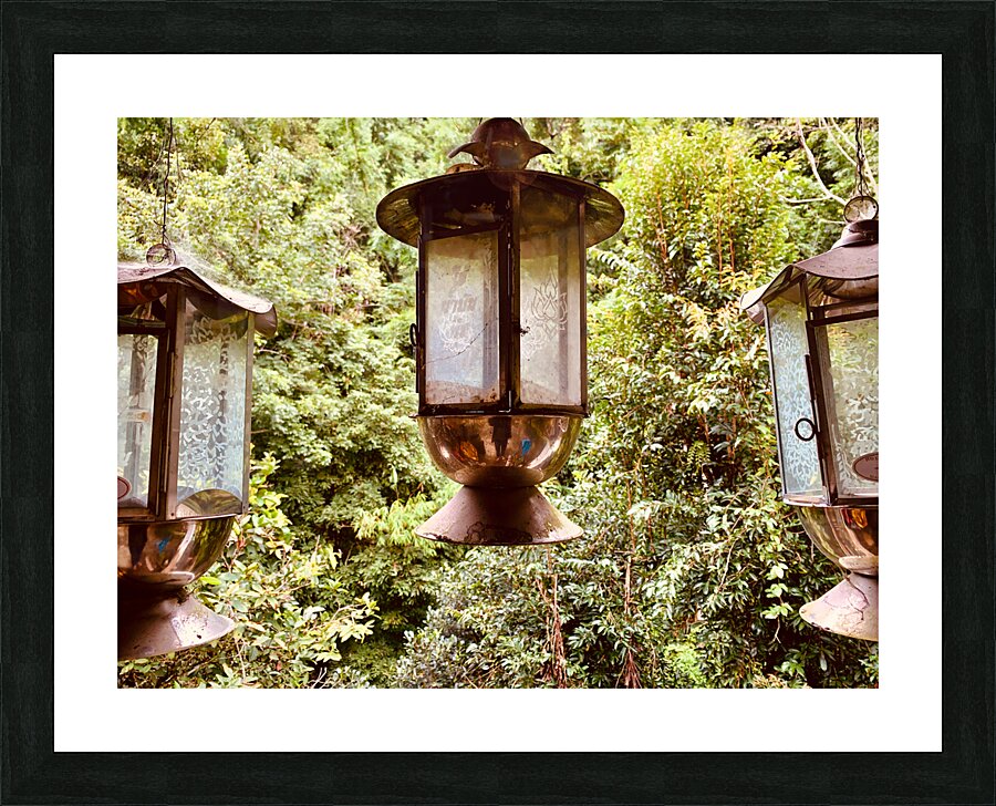 Old Lanterns Picture Frame print