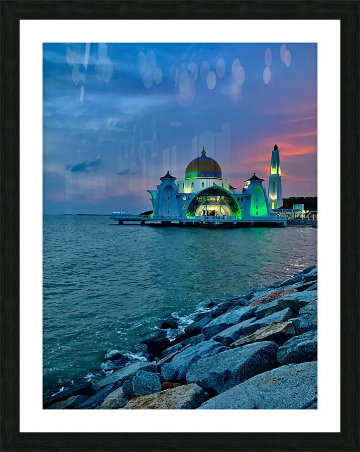 Masjid Selat Mosque in Melaka 3 Picture Frame print