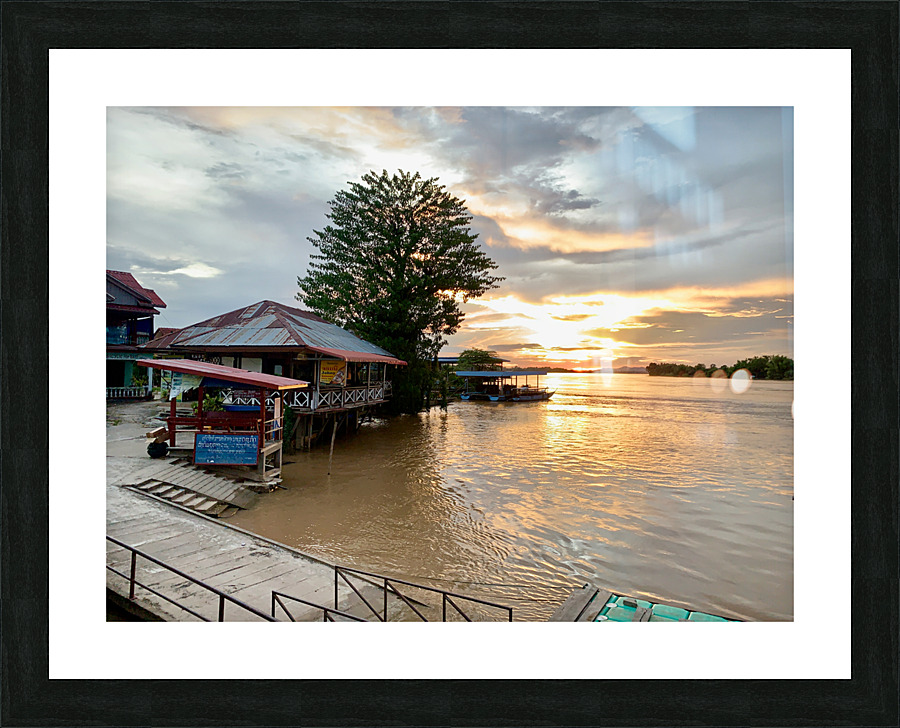 Don Det Sunset Laos Picture Frame print