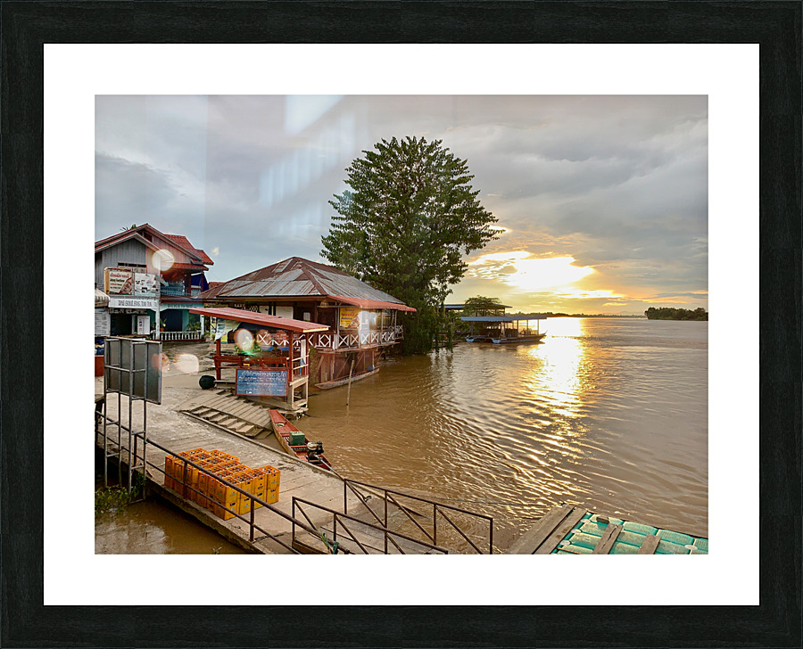 Don Det Sunset Laos 2 Picture Frame print