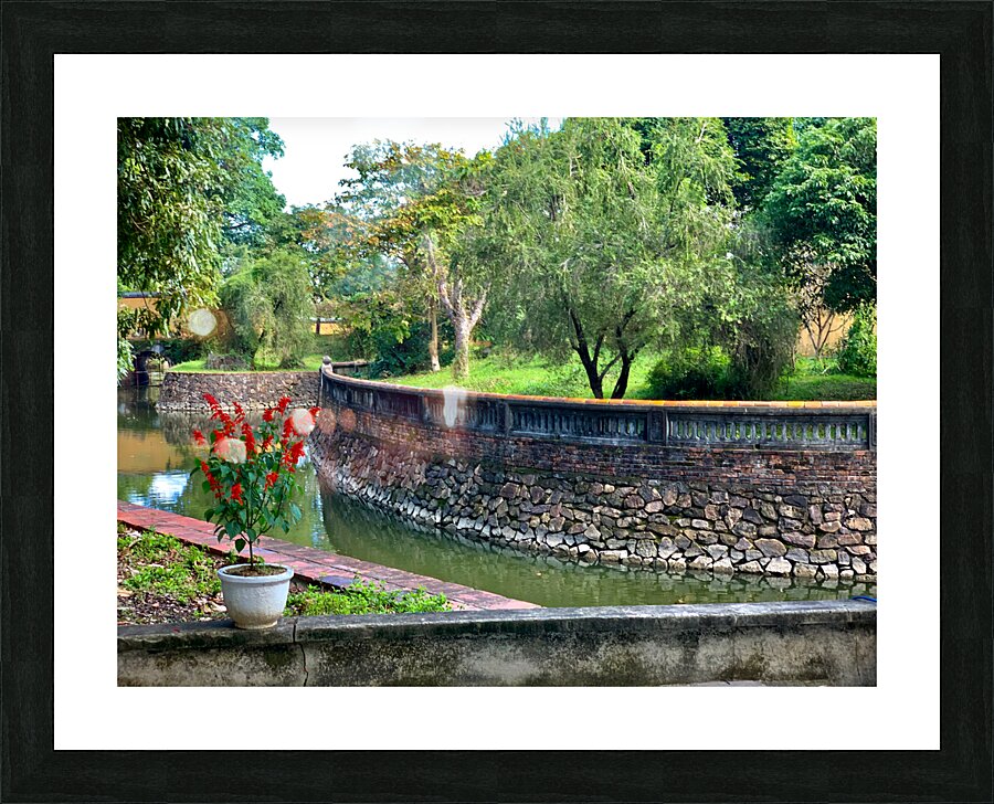 Fortified Red Flowers Picture Frame print