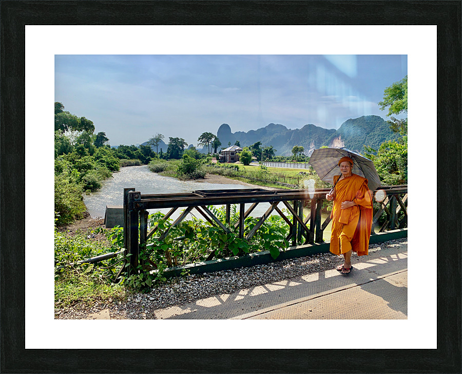 Monk Taking a Walk Picture Frame print