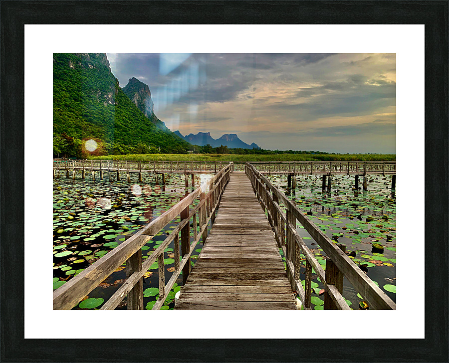 Wooden Walkway Picture Frame print