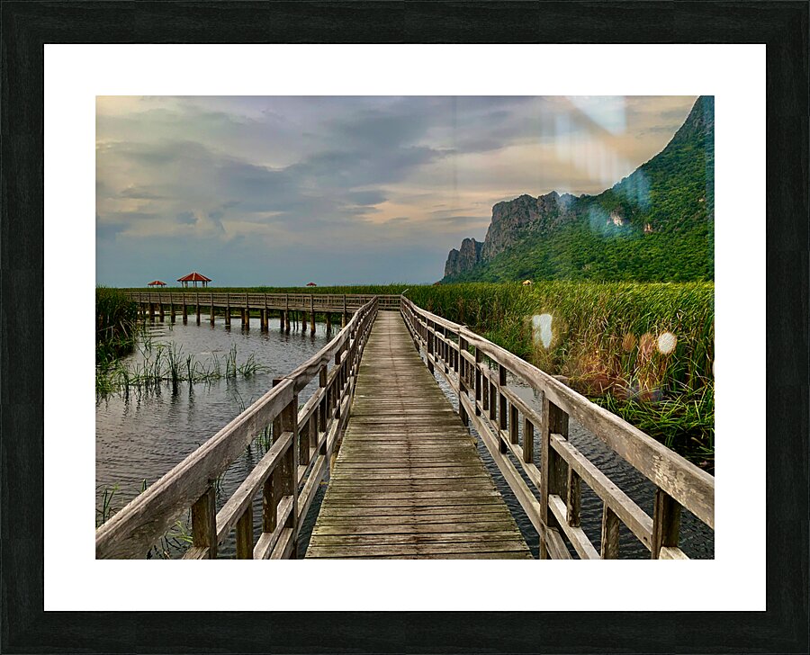 Wooden Walkway 2 Picture Frame print