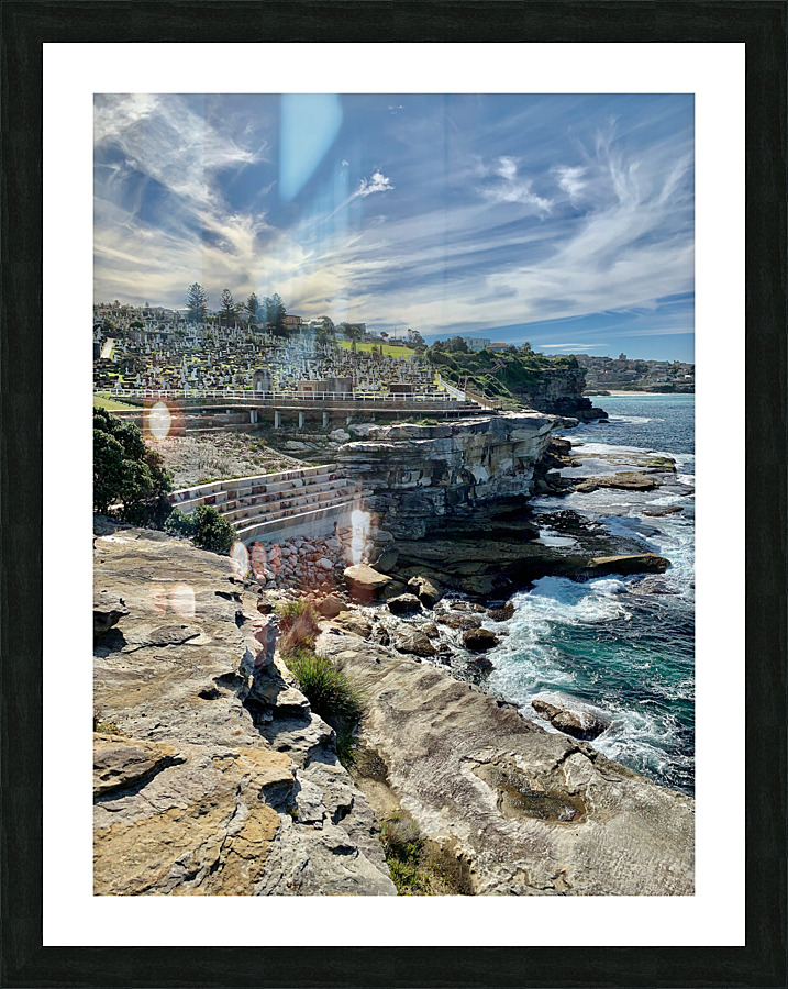 Waverley Cemetery by the Ocean Australia Picture Frame print