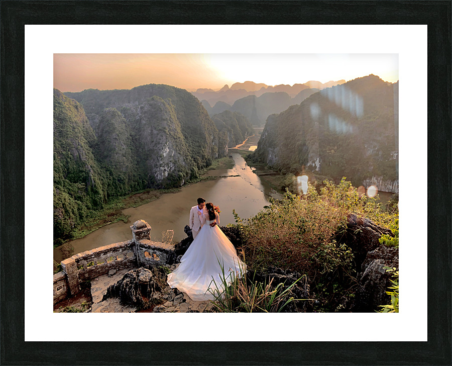 Beautiful Newlyweds at Hang Mua Cave Vietnam 3 Picture Frame print