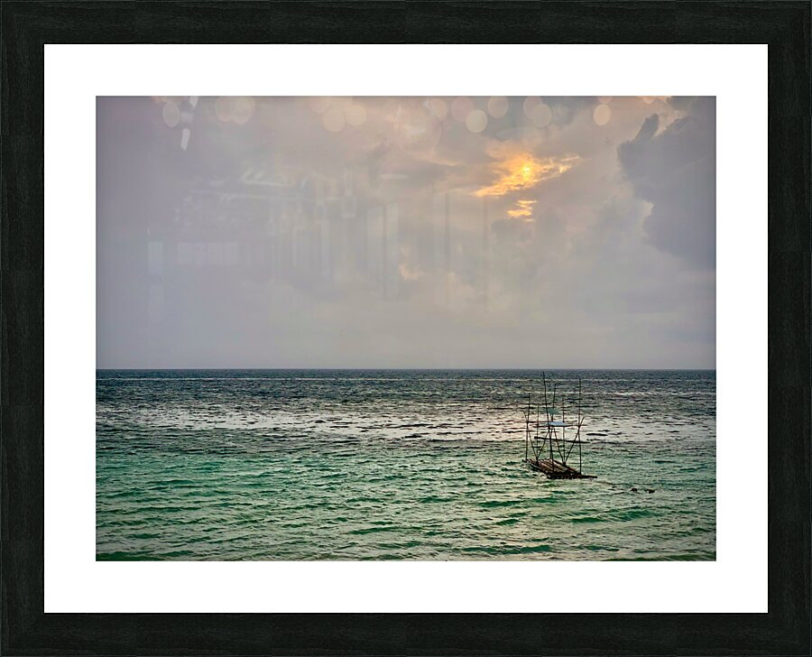 Alone on the Sea Picture Frame print