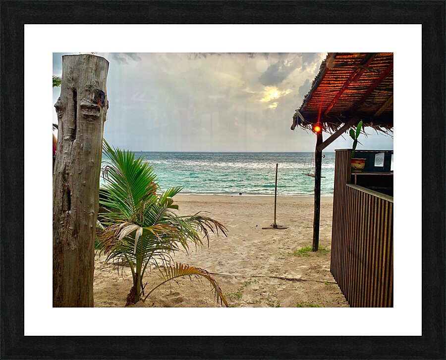 A Peak at the Beach Picture Frame print