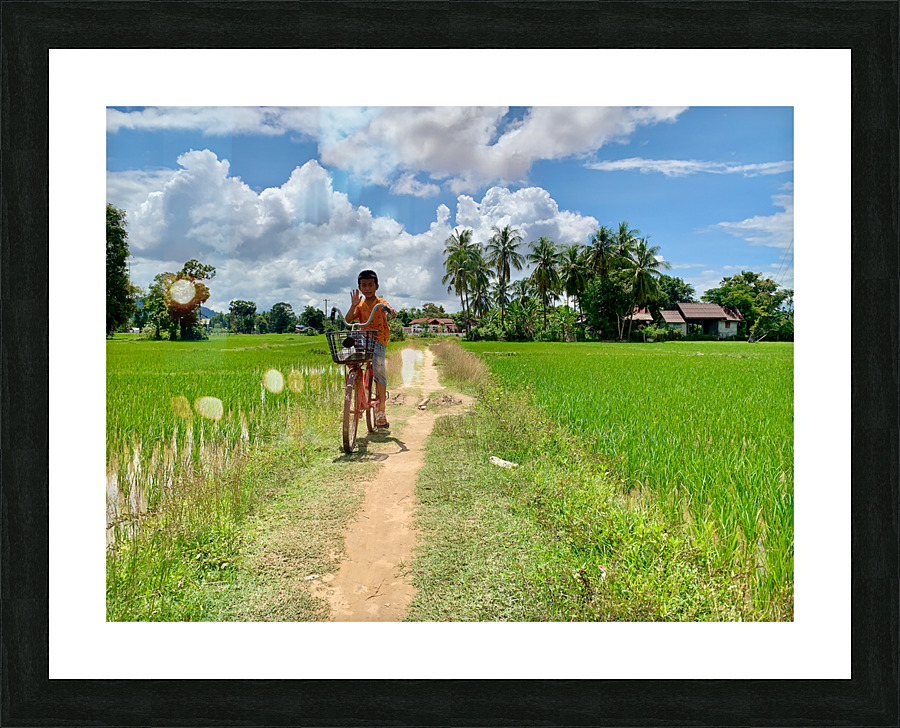 Cycling Back Home Picture Frame print
