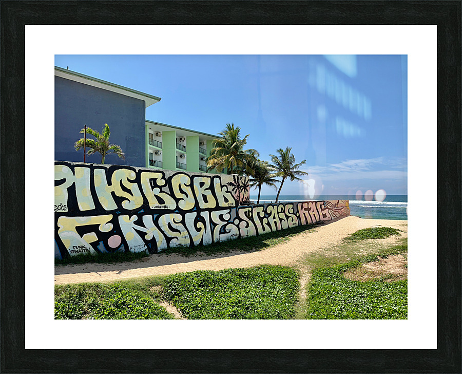 Graffiti by the Sea Picture Frame print