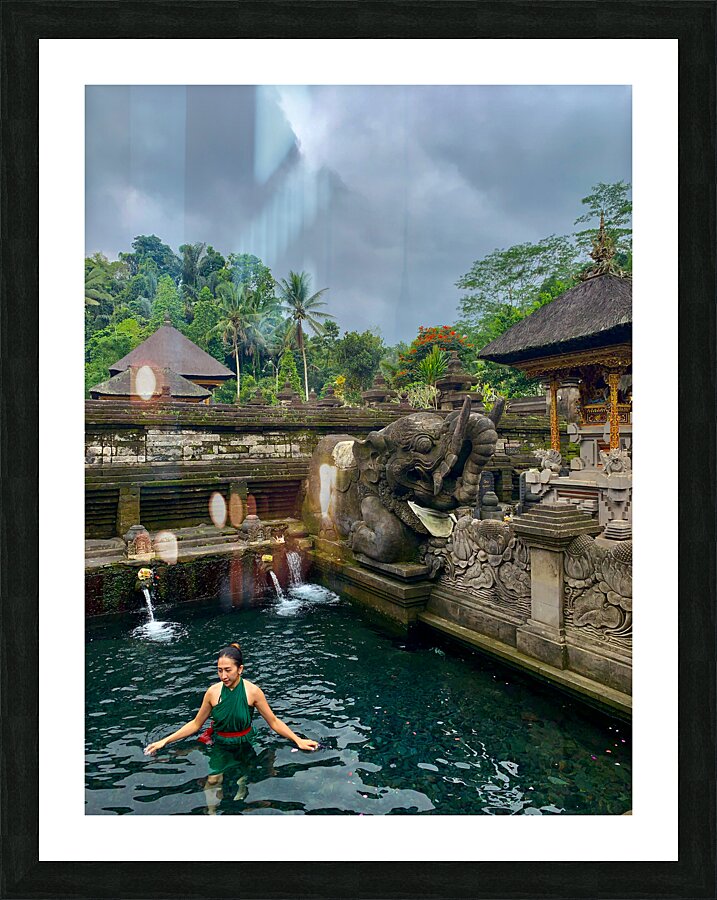 Lady in Balinese Holy Water Picture Frame print