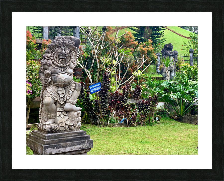 Indonesian Statue in the Garden Picture Frame print